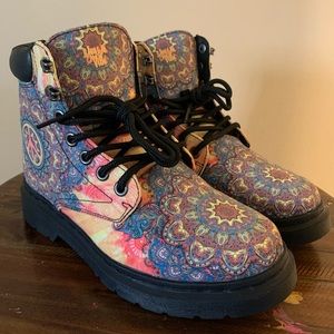 Hippie Peace Mandala boots
